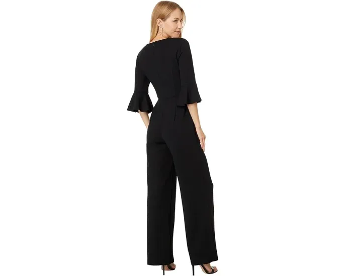 Комбинезон Adrianna Papell из крепового трикотажа с запахом и поясом