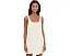 Chalk Mark A Line Flare Linen Dress in Beige