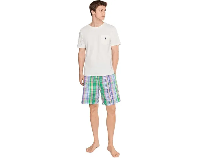Пижамные шорты Polo Ralph Lauren Woven Sleep с вышитым логотипом