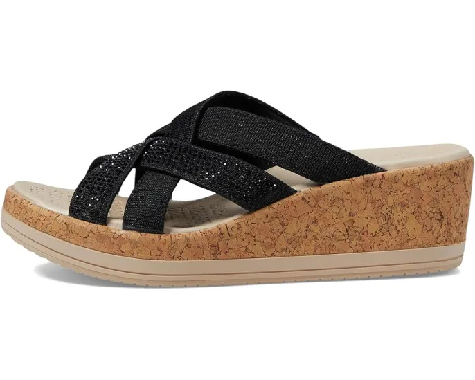 Bzees Сандалии Reign Wedge с пробковым клином и поддержкой свода стопы