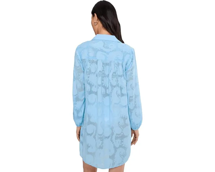 Стильный пляжный кардиган Sadira Clip с отложным воротником и длинными рукавами Lilly Pulitzer