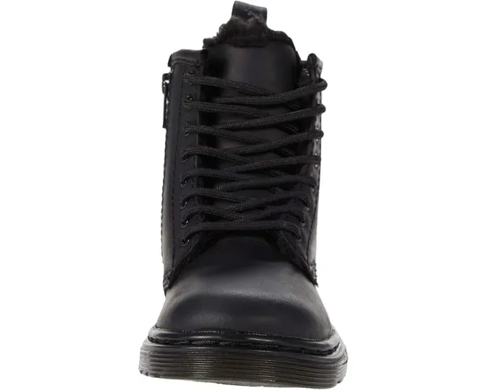 Dr. Martens 1460 Serena Mono T детские ботинки на шнуровке с искусственным мехом