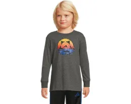 Детская футболка adidas с длинным рукавом и спортивным принтом