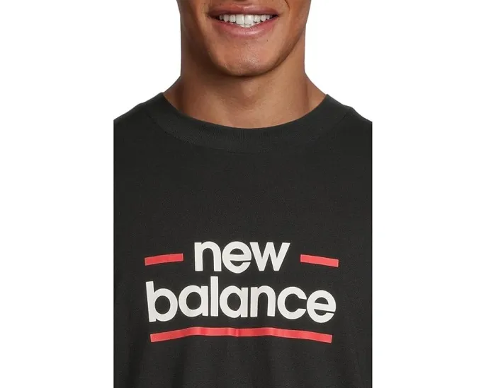 Футболка New Balance Linear Lines с графическим принтом и свободным кроем