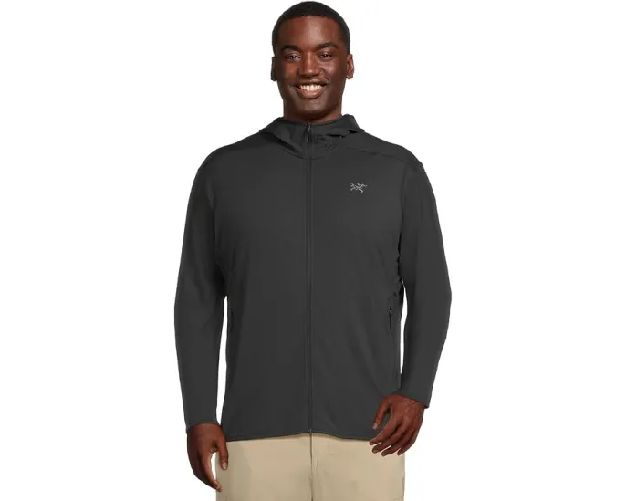 Легкая флисовая толстовка Arc'teryx Kyanite с капюшоном и карманами на молнии