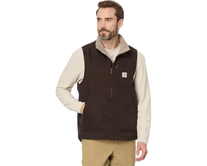 Жилет Carhartt OV277 с подкладкой из шерпы и воротником-стойкой Mock Neck Vest