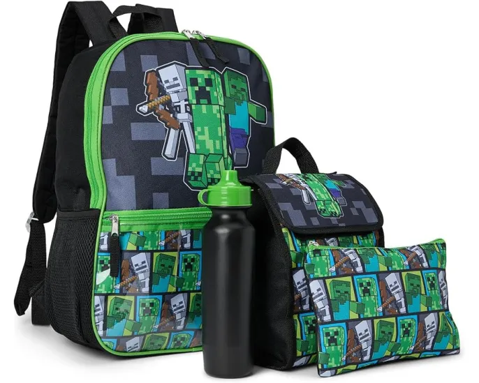 Рюкзак школьный Minecraft 5 предметов BIOWORLD Kids