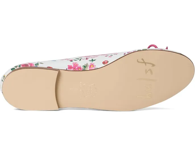 Слипоны French Sole Naomi из кожи с цветочным принтом и легкой стелькой EVA