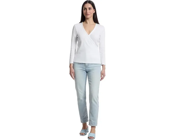 Топ Lilla P с запахом и рукавом три четверти из мягкой ткани