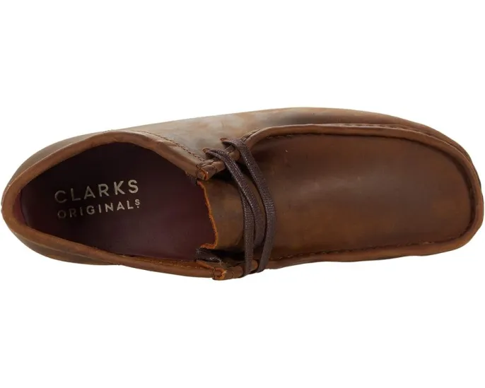 Мокасины Clarks Wallabee с кремовой подошвой для максимального комфорта