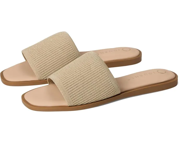 Сандалии Journee Collection Prisilla с плоской подошвой и одной полосой