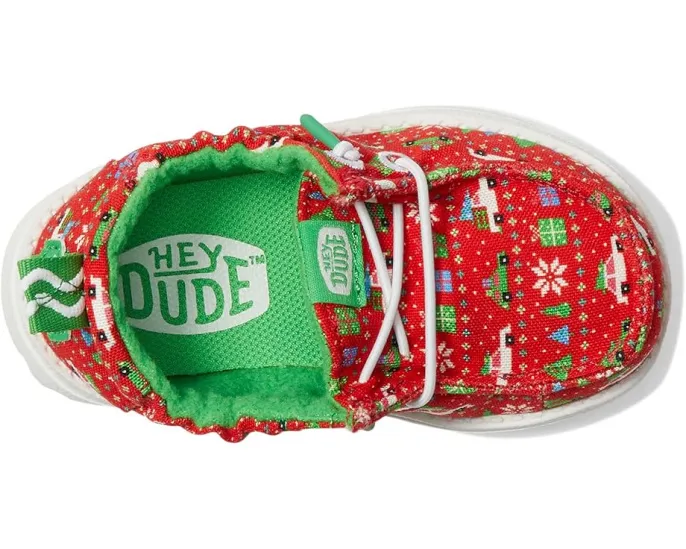 Hey Dude Kids Lildude Holiday Sweater детские лоферы для малышей с новогодним принтом