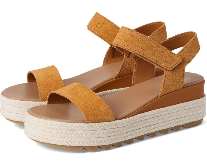 Сандалии SOREL Cameron Flatform Sandal на платформе с кожаным верхом и застежкой на липучке