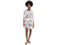 Платье-трапеция Tommy Bahama Beleza Blossom с рукавом 3/4 и воротником