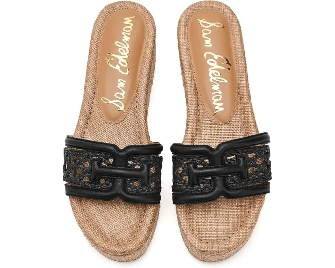 Сандалии Sam Edelman Pauleena Weave на платформе и танкетке с плетеным узором