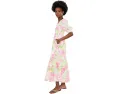 Платье макси с коротким рукавом Lilly Pulitzer Hadly на резинке и ярусами
