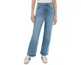 Широкие джинсы Madewell в цвете Coastal Blue с высокой посадкой и расклешенными штанинами