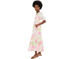 Платье макси с коротким рукавом Lilly Pulitzer Hadly на резинке и ярусами