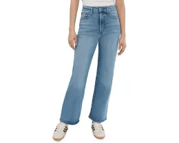 Широкие джинсы Madewell в цвете Coastal Blue с высокой посадкой и расклешенными штанинами