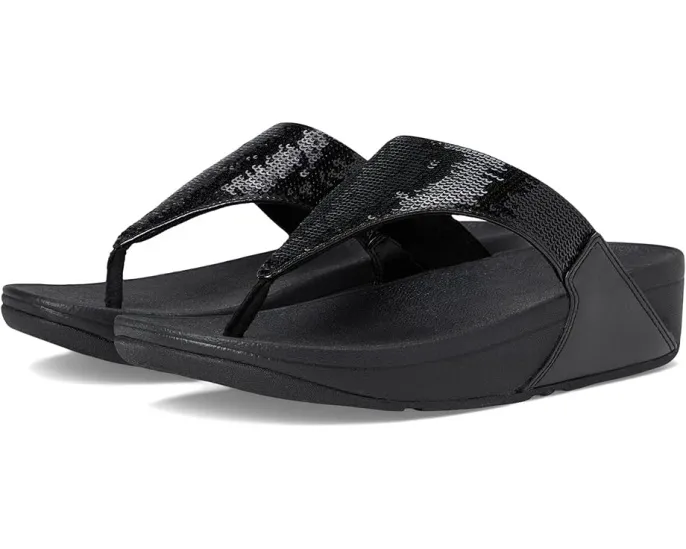 Блестящие сандалии FitFlop Lulu с микровобблбордом и стразами