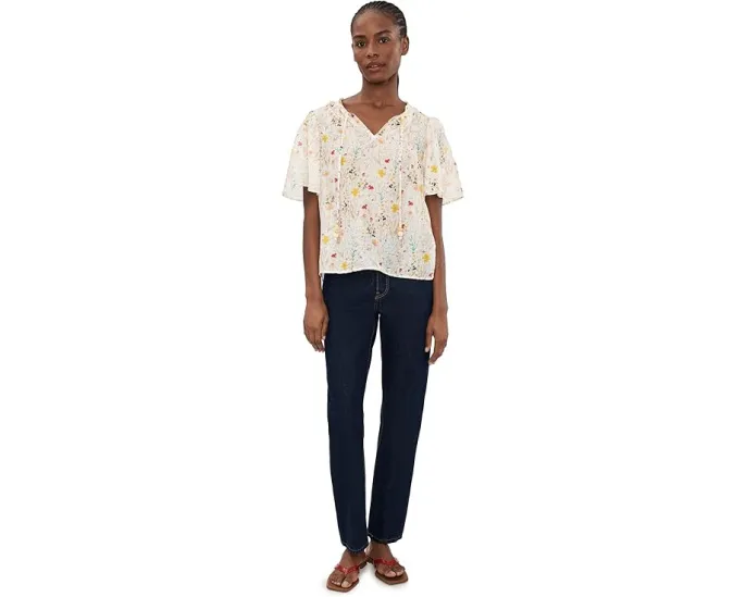 Блуза Tie Neck Pincess Sleeve с завязками и рукавами-принцесса Vince Camuto