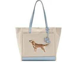 Dog-embroidered Large Cameryn Tote Bag