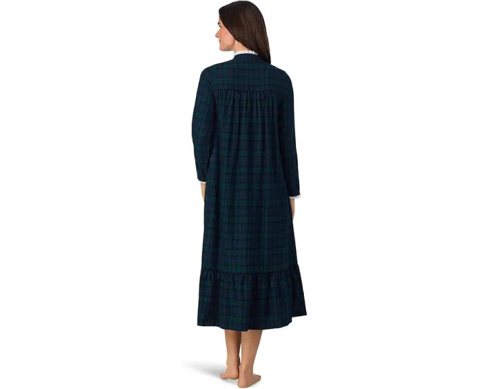 Ночная сорочка Lanz of Salzburg из фланели с высоким воротником 127 см