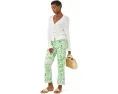 Джинсы кроп с завышенной талией Lilly Pulitzer Harleen и расклешенным низом
