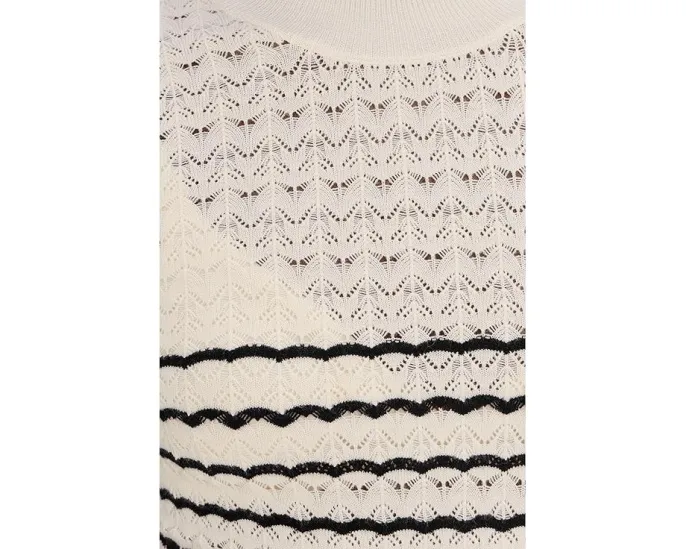 Длинный топ Sanctuary Forever Striped с высоким воротником и полоской