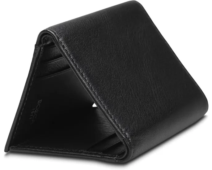 Кошелек тройного сложения Bosca из мягкой кожи Nappa Vitello с шестью карманами