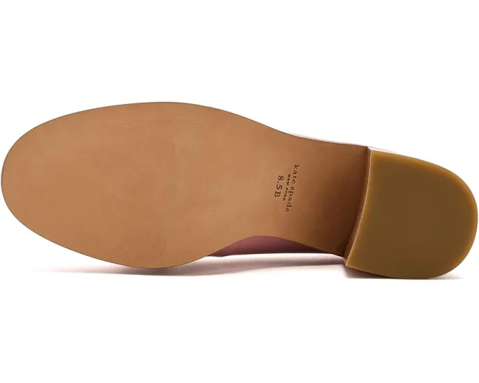 Kate Spade New York лоферы на каблуке Deco Bow из гладкой кожи