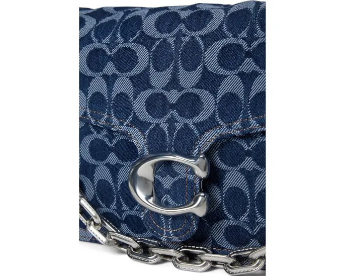Сумка через плечо COACH Chain Tabby из денима Signature