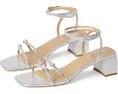 Босоножки Badgley Mischka Dania с каблуком из металлизированной кожи под ящерицу