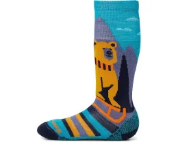 Детские лыжные носки Smartwool Kids с легкой амортизацией и рисунком медведя