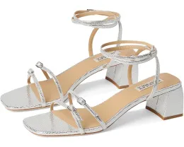 Босоножки Badgley Mischka Dania с каблуком из металлизированной кожи под ящерицу