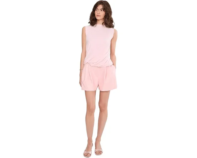 Шорты Norma Kamali с защипами и клетчатым принтом