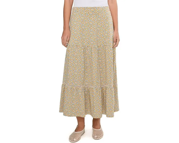 Юбка миди Toad&Co Marigold с ярусами из органического хлопка и TENCEL