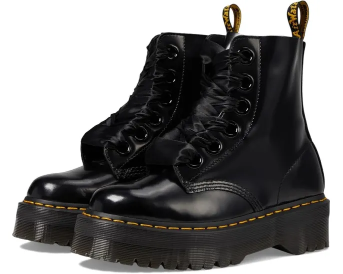 Ботинки Dr. Martens Molly Quad Retro на высокой платформе с гладкой кожей