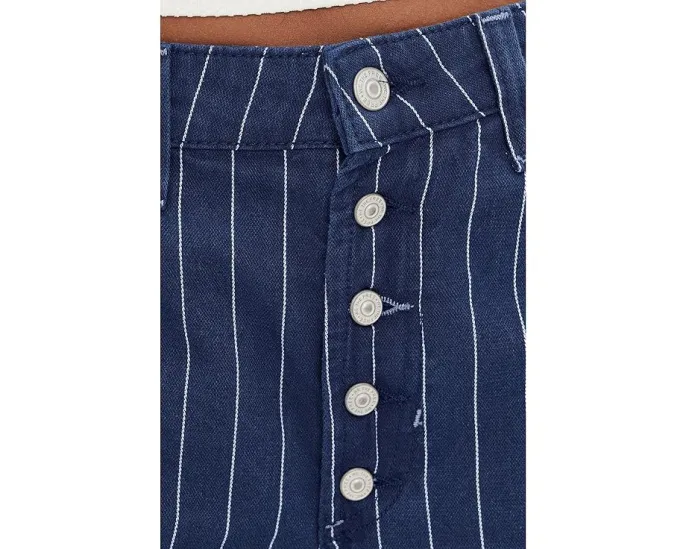 Джинсы Striped Nia BF с низкой посадкой и прямым кроем Free People