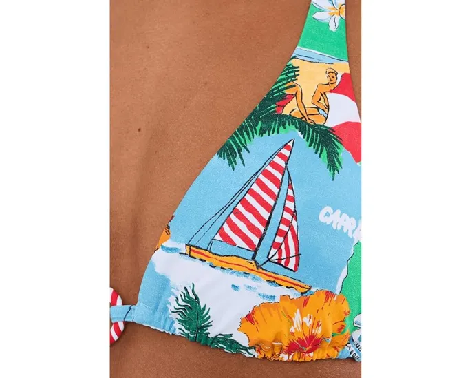 Топ купальный Seafolly Viva Vacation Longline Slide Tri с завязками