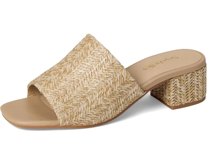 Сандалии Seychelles Pepper из рафии с квадратным носком и низким каблуком