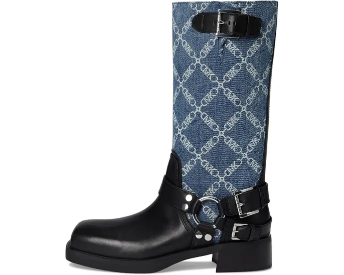 Кожаные мото-ботинки Crosby с квадратным носком и молнией от MICHAEL Michael Kors