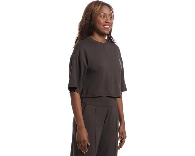 TravisMathew Топ Friday Ponte с коротким рукавом и прямым подолом