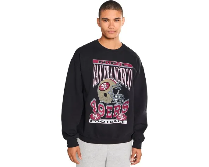 Свитшот Junk Food Clothing San Francisco 49ers с флисом и винтажным шлемом