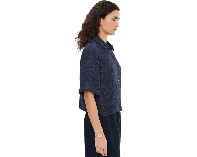 Рубашка Eileen Fisher с классическим воротником из льняной марли