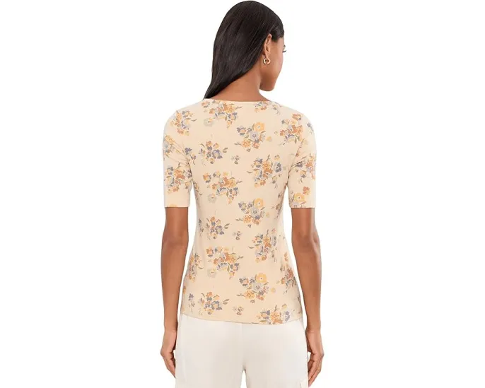 Топ с кружевной отделкой и цветочным принтом Lauren Ralph Lauren