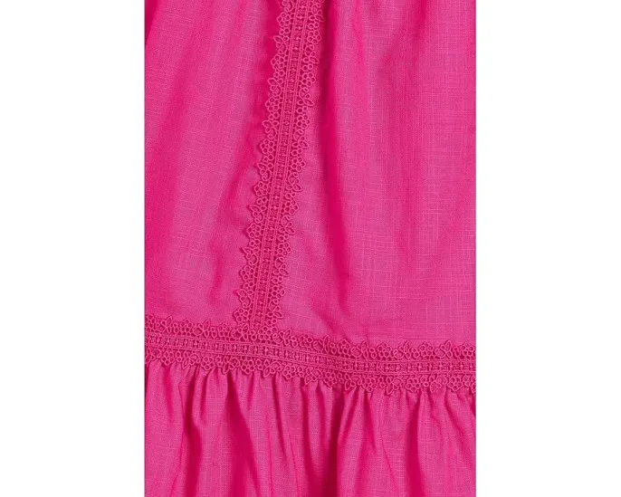 Платье Linen Trim с кружевной отделкой Janie and Jack для детей