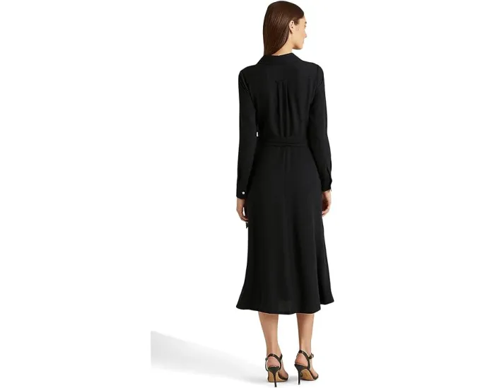 Платье Lauren Ralph Lauren с длинным рукавом и поясом на подкладке