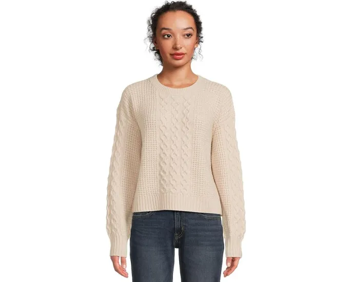 Свитер Splendid Celeste с косой и круглой горловиной