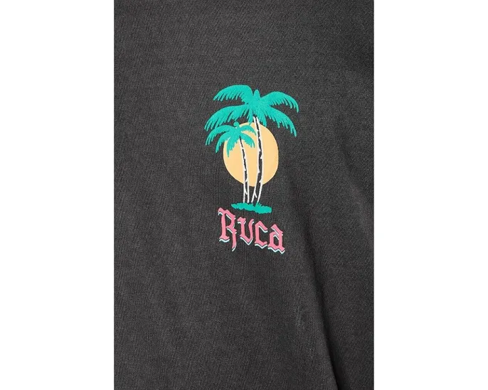 Футболка RVCA Frond Mural Short Sleeve с тропическим принтом и винтажным кроем